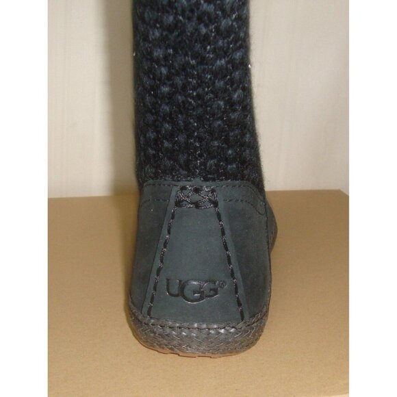 UGG Lyza Black Wool Knit Boots Women's Size US 6 NIB 1014364 - Picture 5 of 8